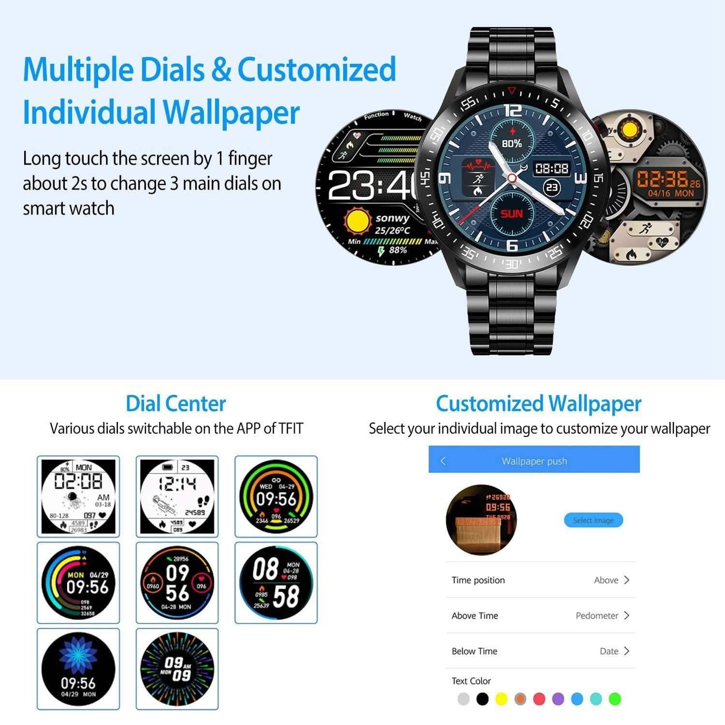 Wireless Smartwatch Fitness Tracker IP68 Waterproof Sport Bracelet DailySale