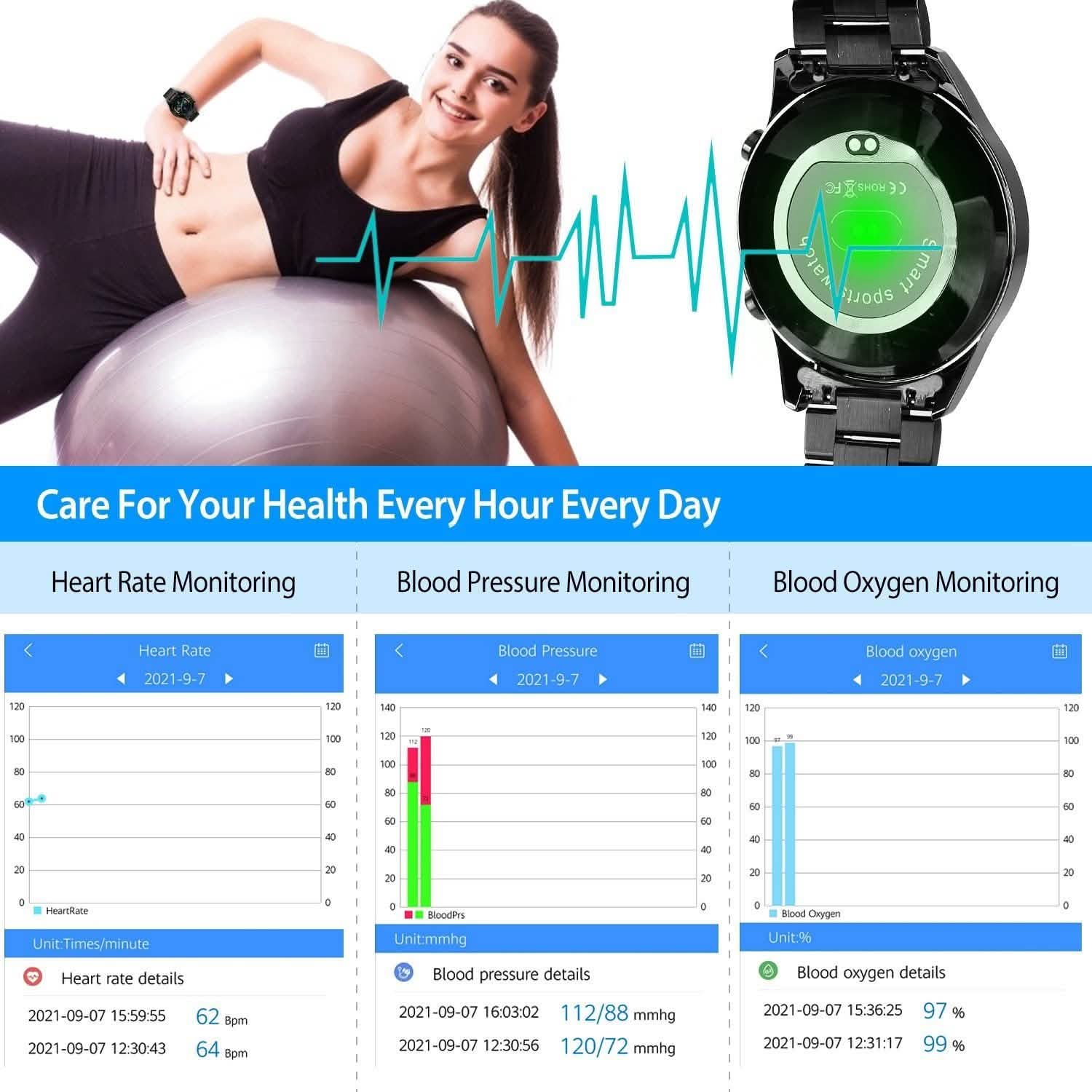 Wireless Smartwatch Fitness Tracker IP68 Waterproof Sport Bracelet DailySale