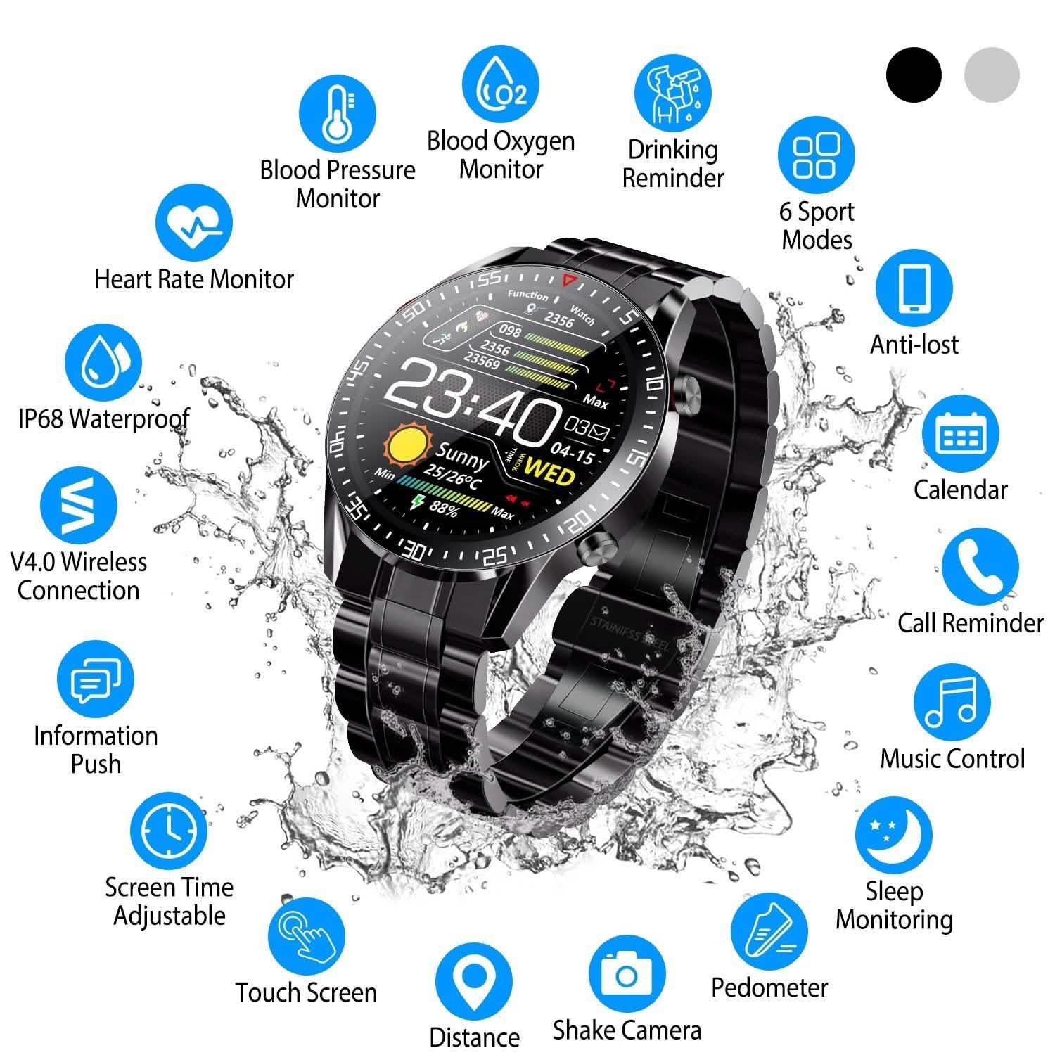 Wireless Smartwatch Fitness Tracker IP68 Waterproof Sport Bracelet DailySale