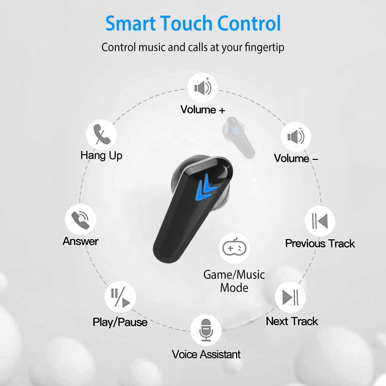 Wireless TWS 5.0 In-Ear Headphone Headset with Charging Case Low Latency Game Mode DailySale