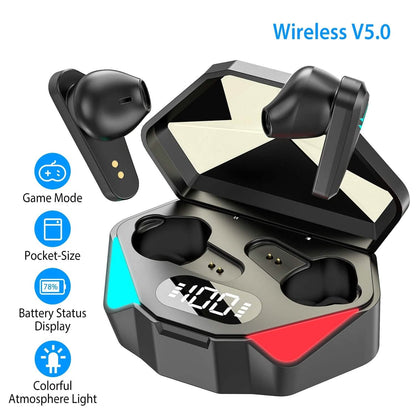 Wireless TWS 5.0 In-Ear Headphone Headset with Charging Case Low Latency Game Mode DailySale