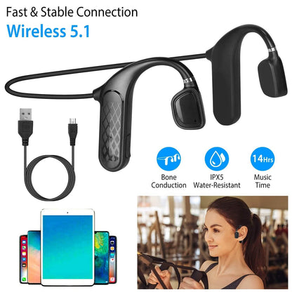 Wireless V5.1 Bone Conduction Earphones with Sensitive Mic DailySale