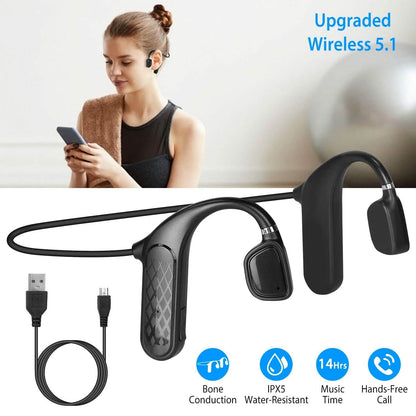 Wireless V5.1 Bone Conduction Earphones with Sensitive Mic DailySale