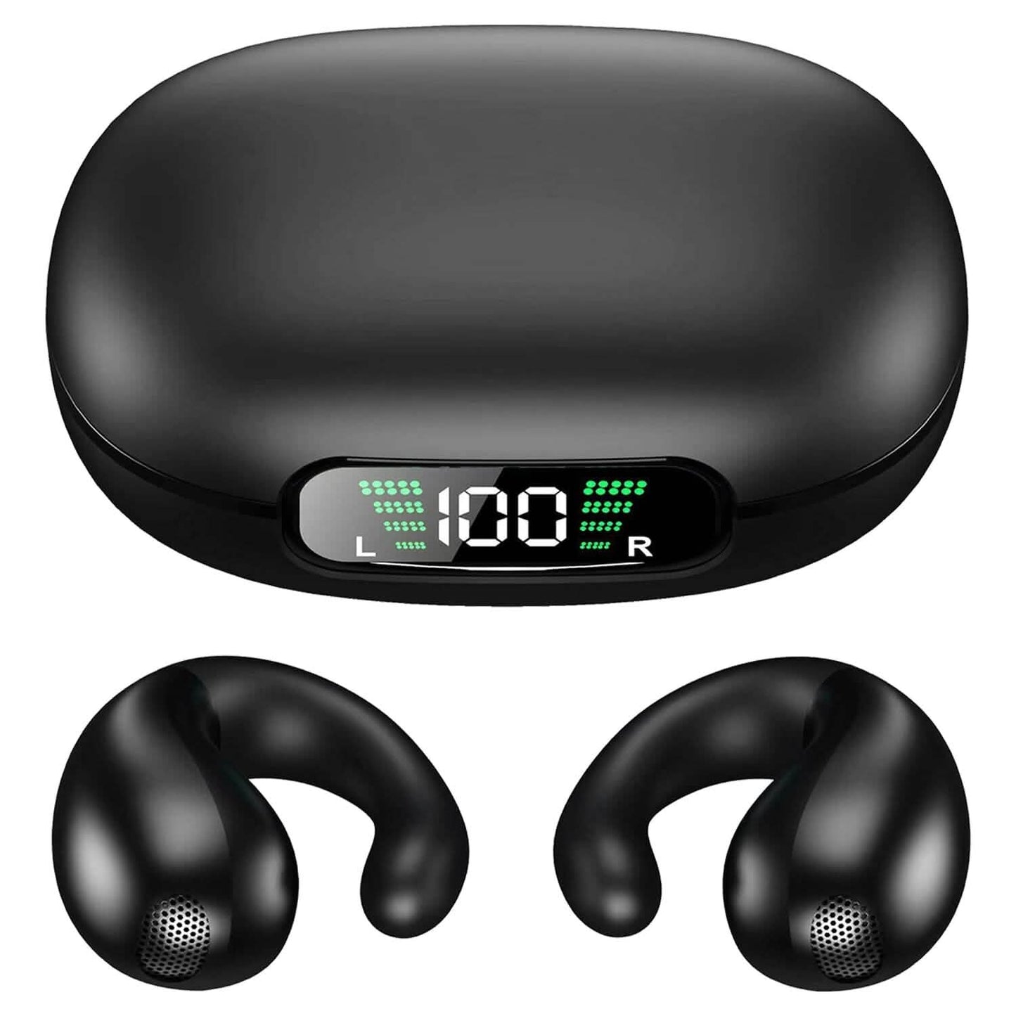 Wireless V5.3 Open Ear Clip Earbuds IPX3 Waterproof Ultra Open Earbuds with LED Display DailySale