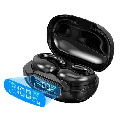 Wireless V5.3 Open Ear Clip Earbuds IPX3 Waterproof Ultra Open Earbuds with LED Display DailySale