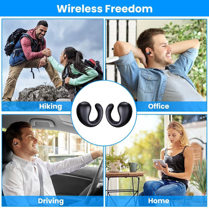 Wireless V5.3 Open Ear Clip Earbuds IPX3 Waterproof Ultra Open Earbuds with LED Display DailySale