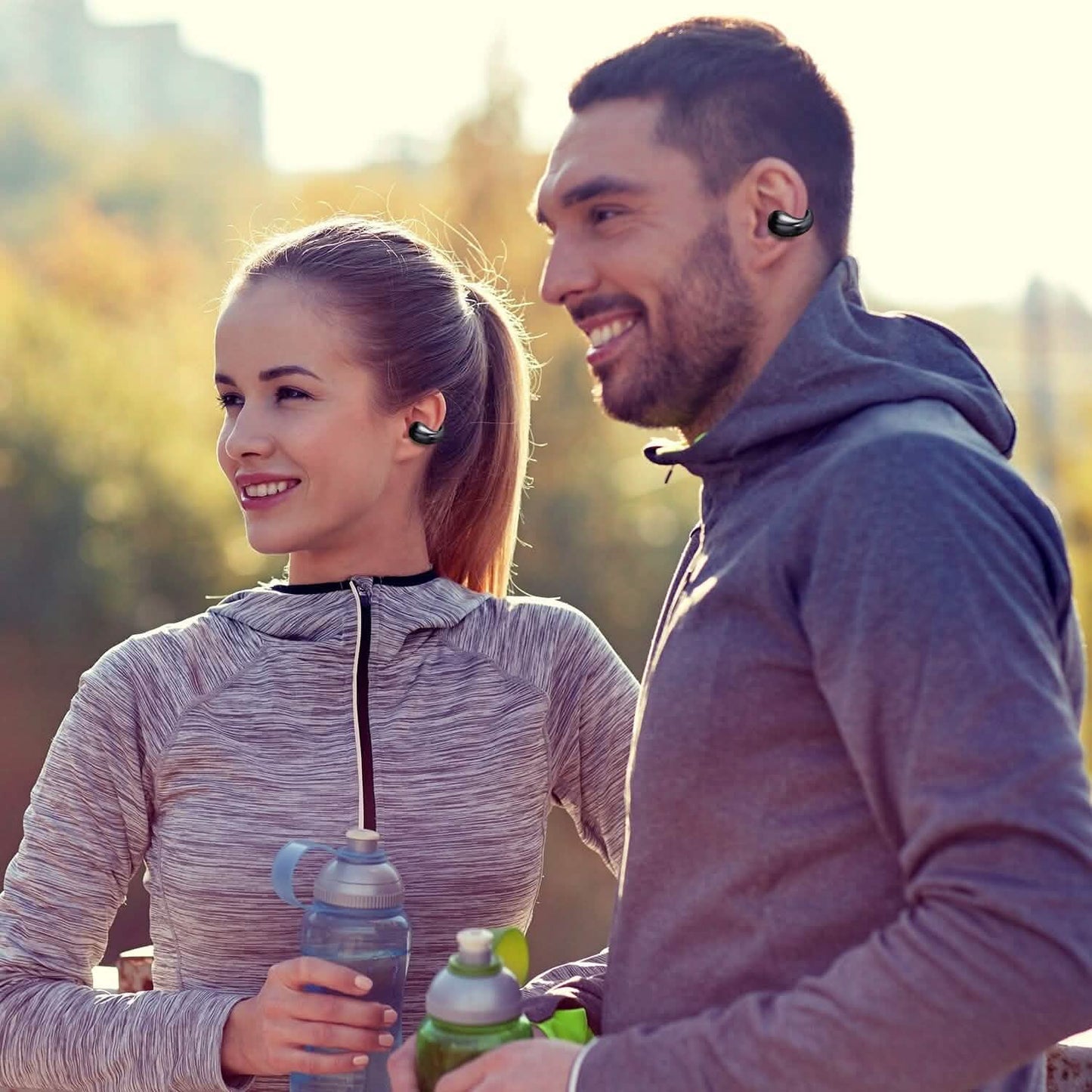 Wireless V5.3 Open Ear Clip Earbuds IPX3 Waterproof Ultra Open Earbuds with LED Display DailySale