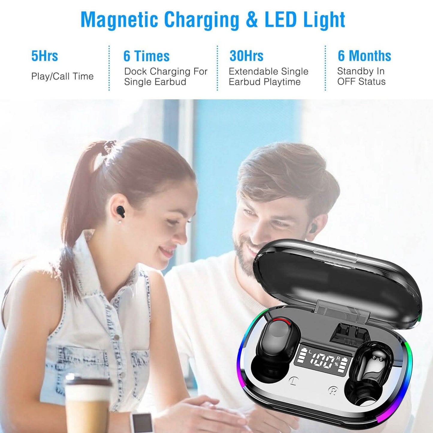 Wireless V5.3 TWS Earbuds In-Ear Stereo Headset DailySale