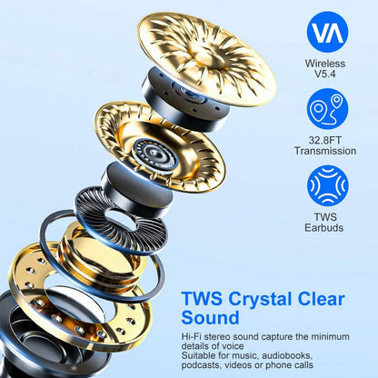Wireless V5.4 Open Ear Earbuds with Earhook LED Display Charging Case DailySale