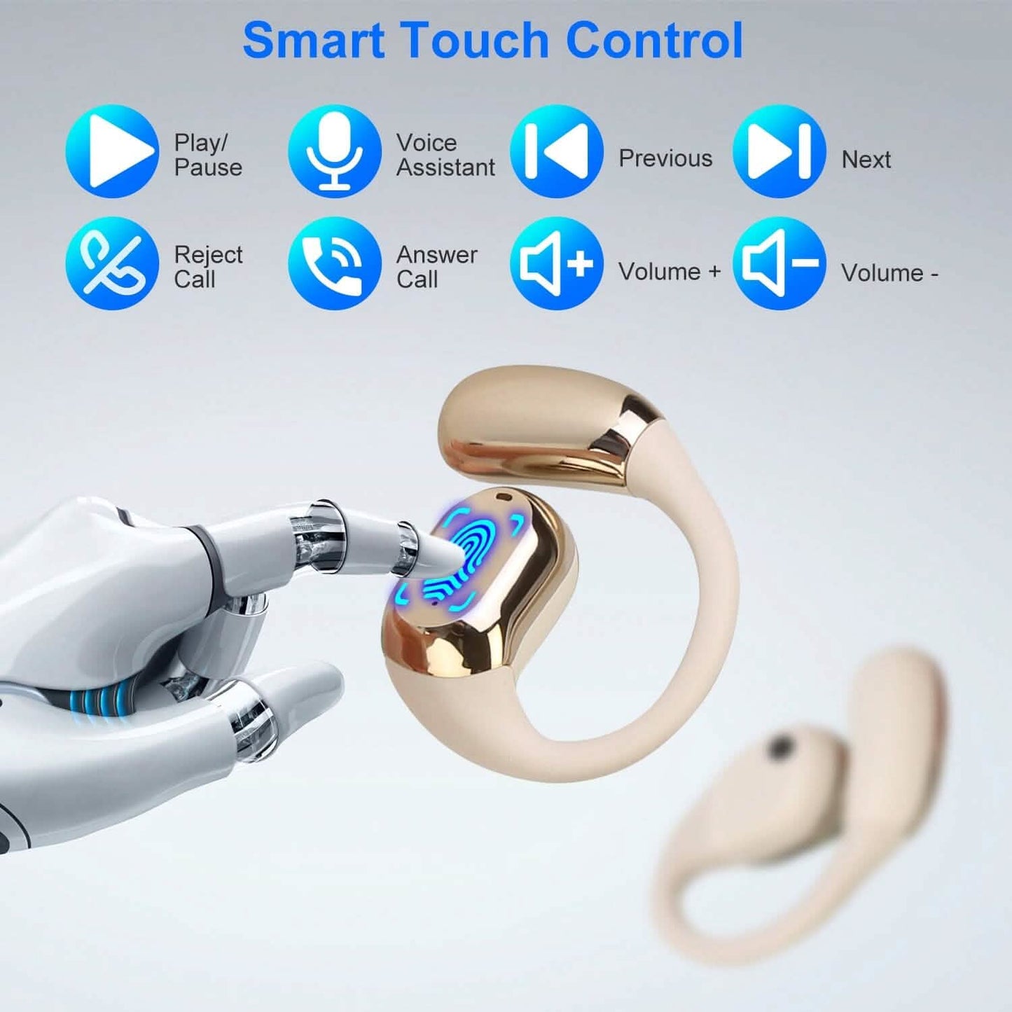 Wireless V5.4 Open Ear Earbuds with Earhook LED Display Charging Case DailySale