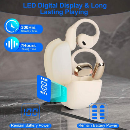 Wireless V5.4 Open Ear Earbuds with Earhook LED Display Charging Case DailySale