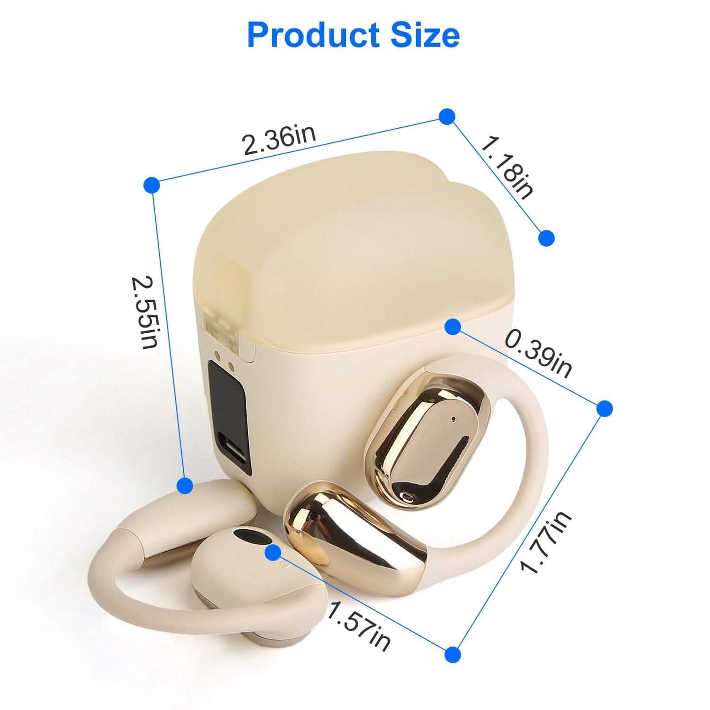 Wireless V5.4 Open Ear Earbuds with Earhook LED Display Charging Case DailySale