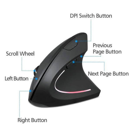 Wireless Vertical Gaming Mice DailySale