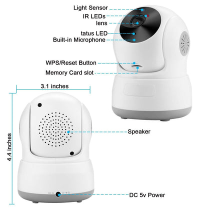 Wireless WIFI Pan Tilt HD Security Network Indoor CCTV IP Camera Night Vision DailySale