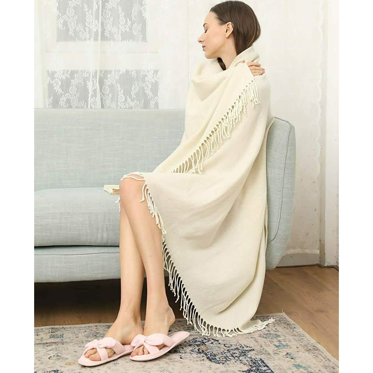 Wisley Home 100% Acrylic Chevron Pattern Throw DailySale