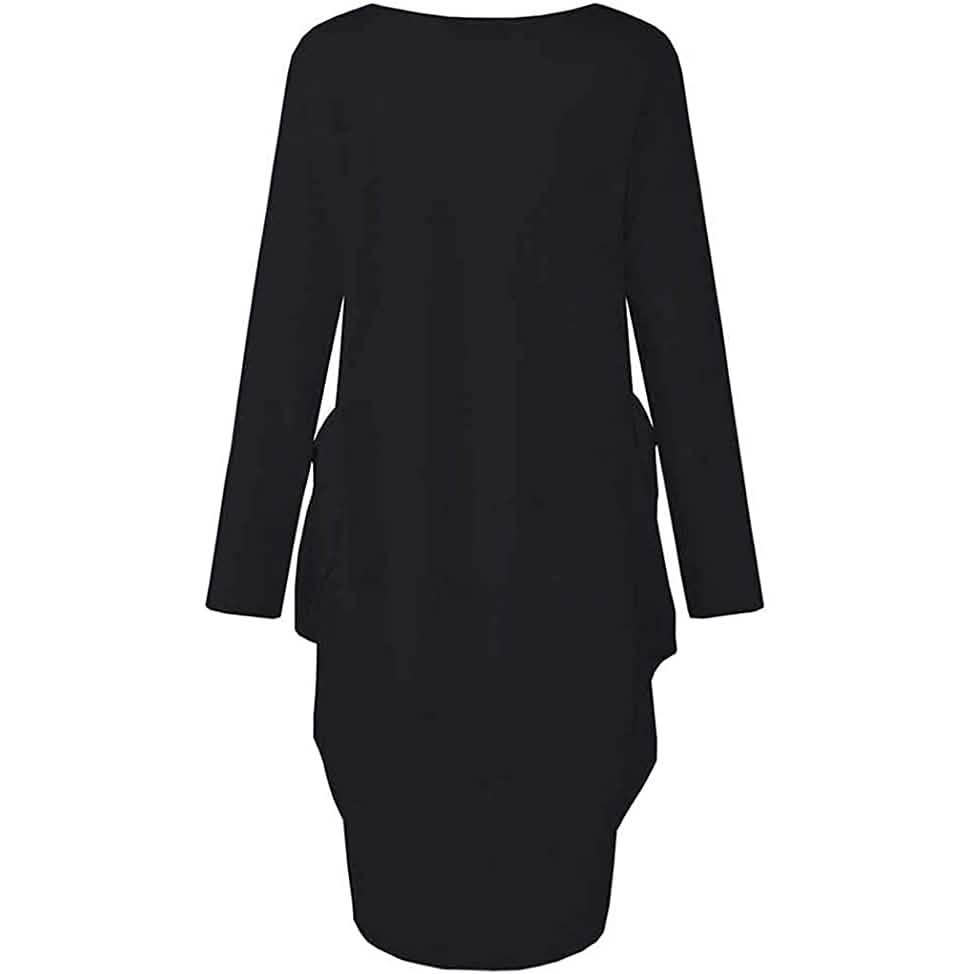 Woman's Long Sleeve Loose Pocket Oversize Tunic Dress DailySale