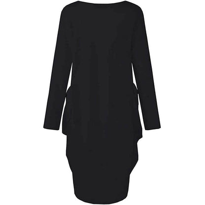 Woman's Long Sleeve Loose Pocket Oversize Tunic Dress DailySale
