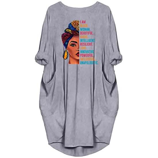 Woman's Long Sleeve Loose Pocket Oversize Tunic Dress DailySale