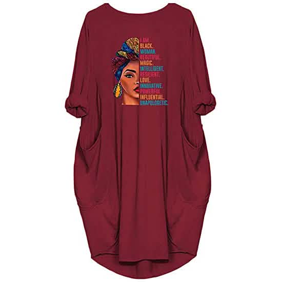 Woman's Long Sleeve Loose Pocket Oversize Tunic Dress DailySale