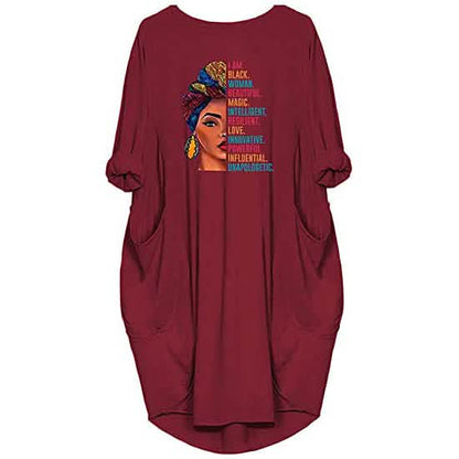 Woman's Long Sleeve Loose Pocket Oversize Tunic Dress DailySale