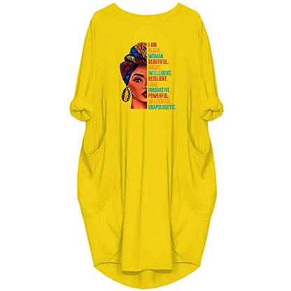 Woman's Long Sleeve Loose Pocket Oversize Tunic Dress DailySale