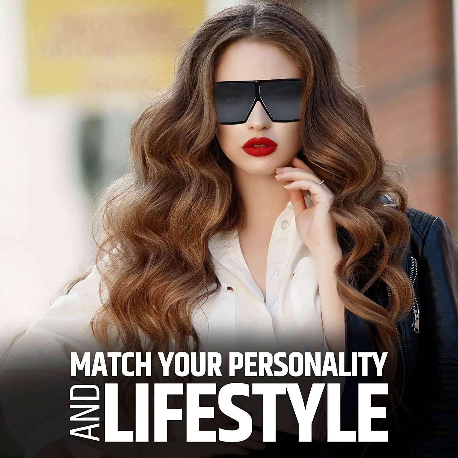 Women Big Frame Square Sunglasses DailySale