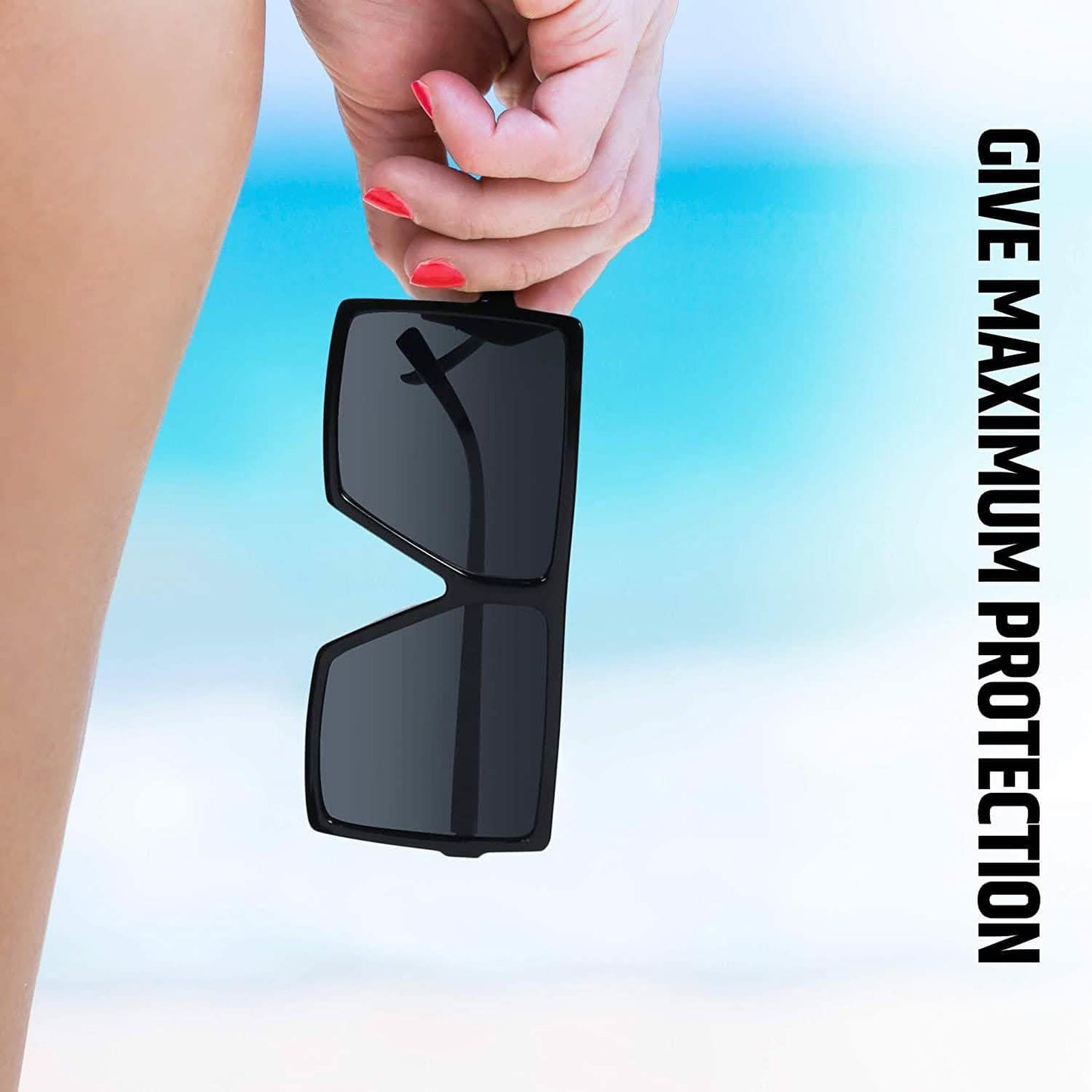 Women Big Frame Square Sunglasses DailySale