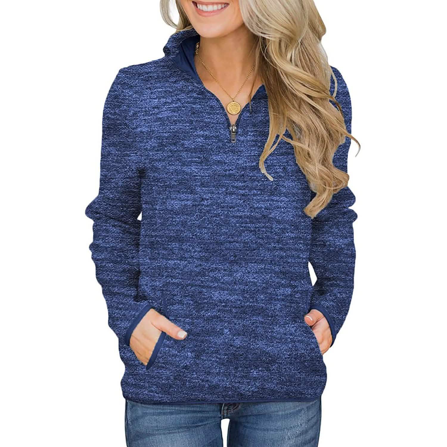 Women Casual Long Sleeve Stand Collar with Pockets DailySale