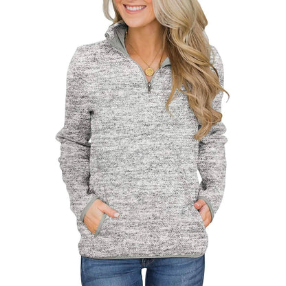 Women Casual Long Sleeve Stand Collar with Pockets DailySale