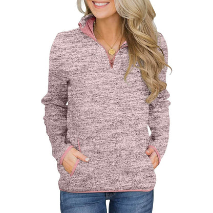 Women Casual Long Sleeve Stand Collar with Pockets DailySale