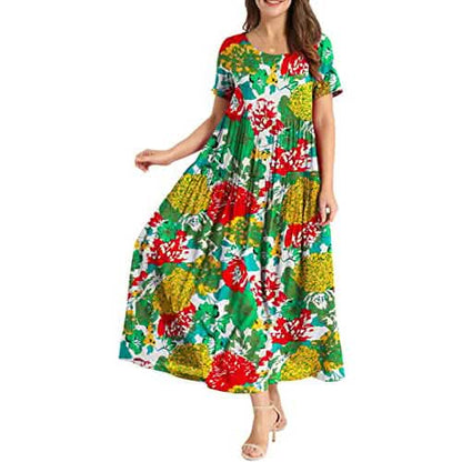 Women Casual Loose Bohemian Floral Dress DailySale