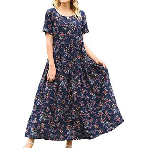 Women Casual Loose Bohemian Floral Dress DailySale