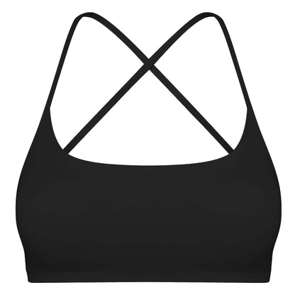 Women Cross Back Sport Bras Padded with Removable Pads Thin Straps DailySale