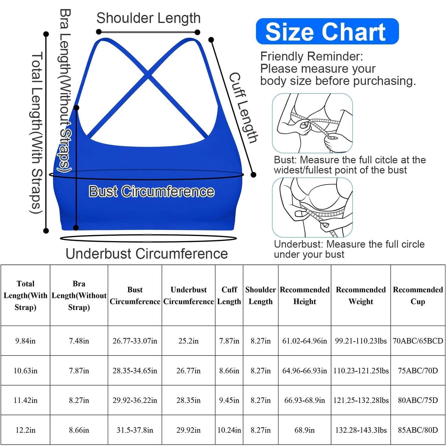Women Cross Back Sport Bras Padded with Removable Pads Thin Straps DailySale