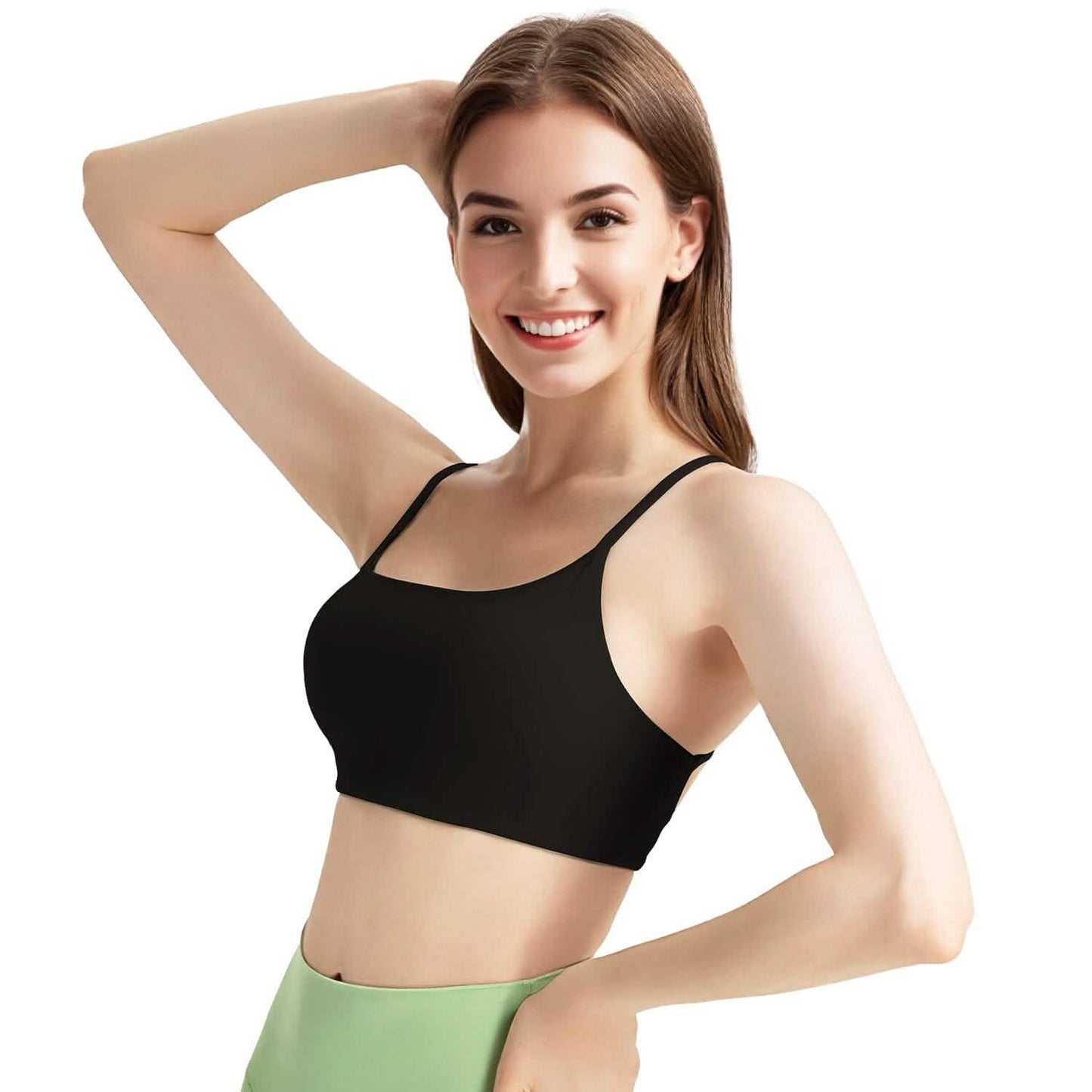Women Cross Back Sport Bras Padded with Removable Pads Thin Straps DailySale