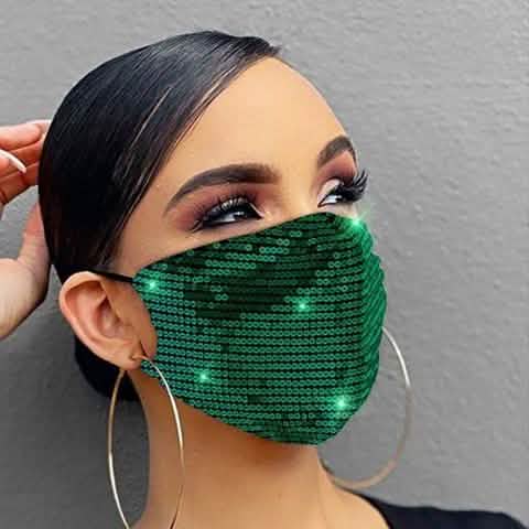Women Fashion Sequins Breathable Washable and Reusable Mouth Mask DailySale