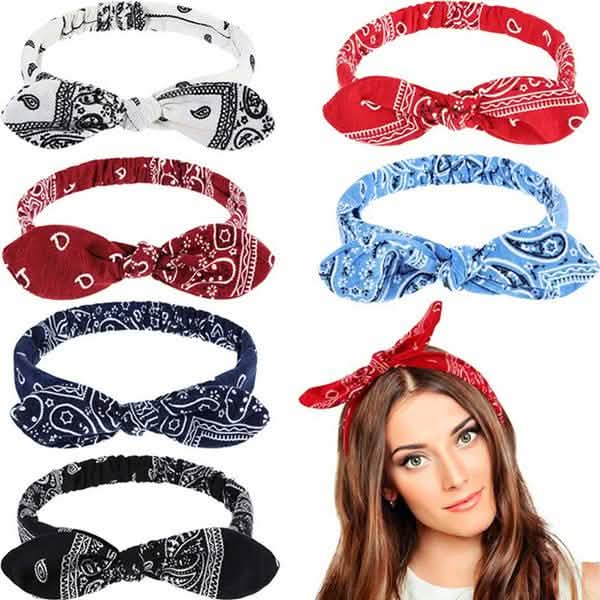 Women Fashion Sweet Retro Print Headbands DailySale