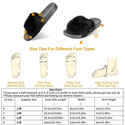 Women Faux Fur Slippers Open Toe DailySale