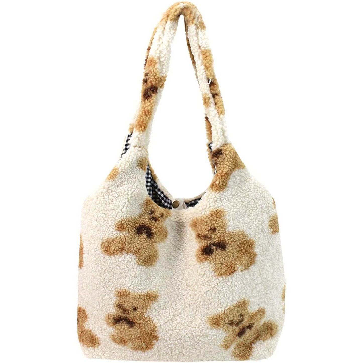 Women Girls Cute Bear Plush Shoulder Bag Large Tote DailySale