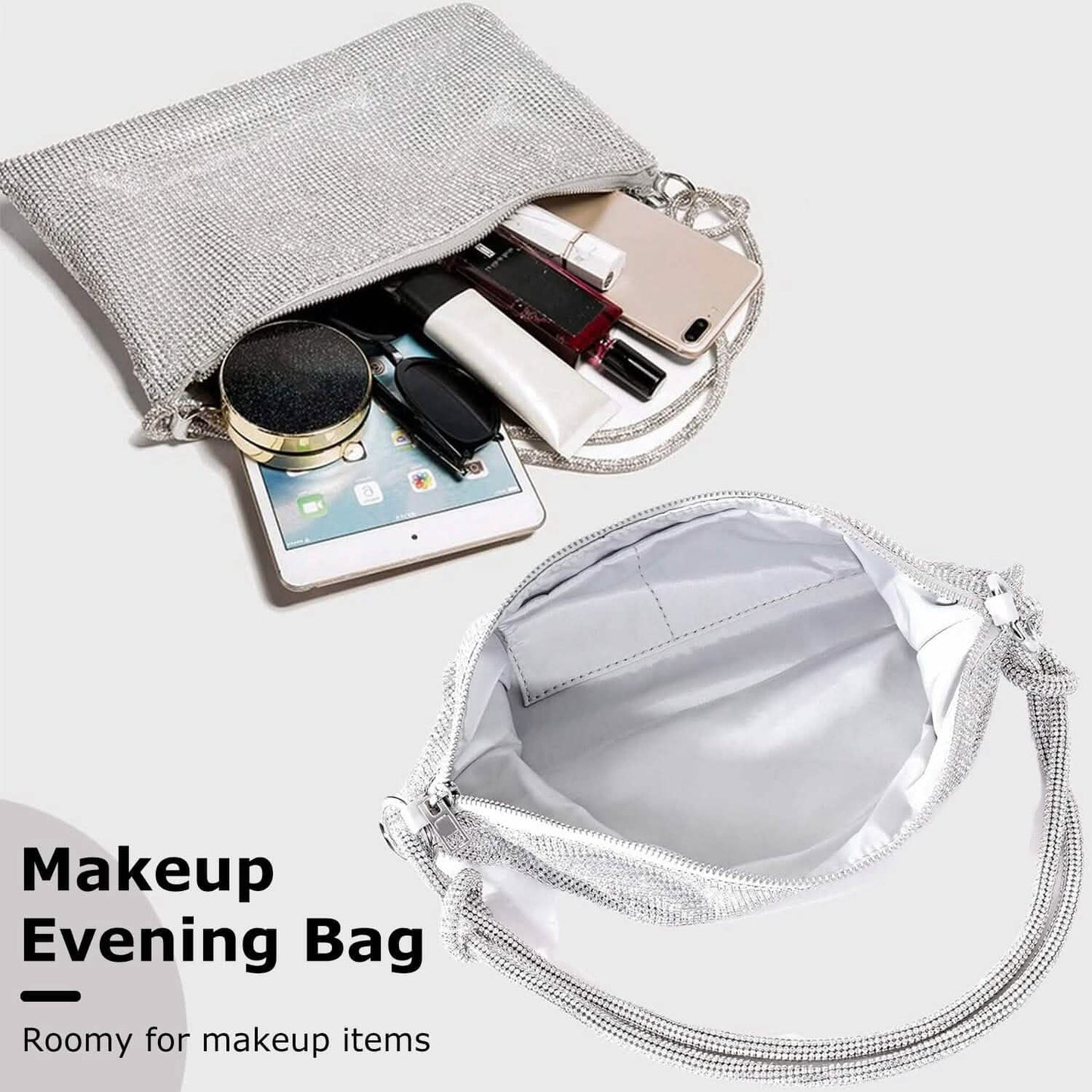 Women Glitter Evening Bags Shiny Rhinestone Handbag Purses DailySale