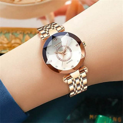 Women Golden and Silver Classic Quartz Watch DailySale