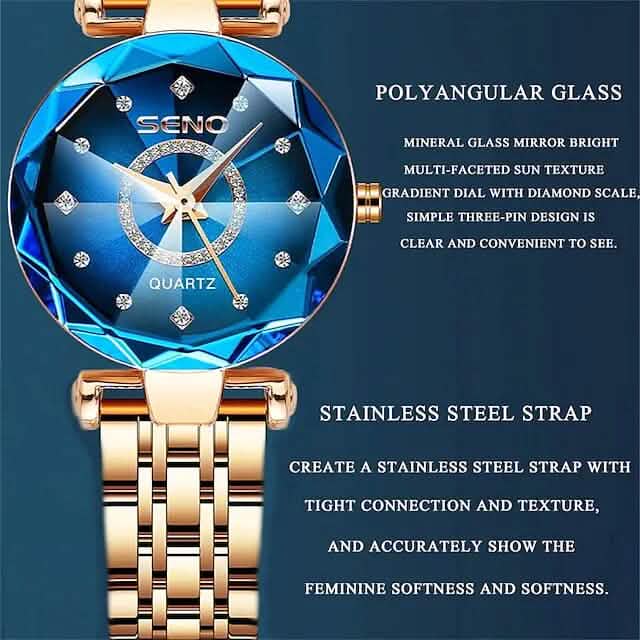 Women Golden and Silver Classic Quartz Watch DailySale