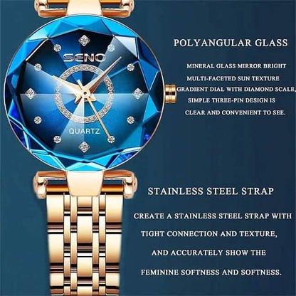 Women Golden and Silver Classic Quartz Watch DailySale