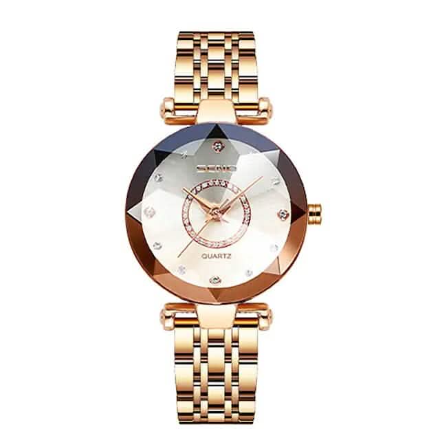 Women Golden and Silver Classic Quartz Watch DailySale