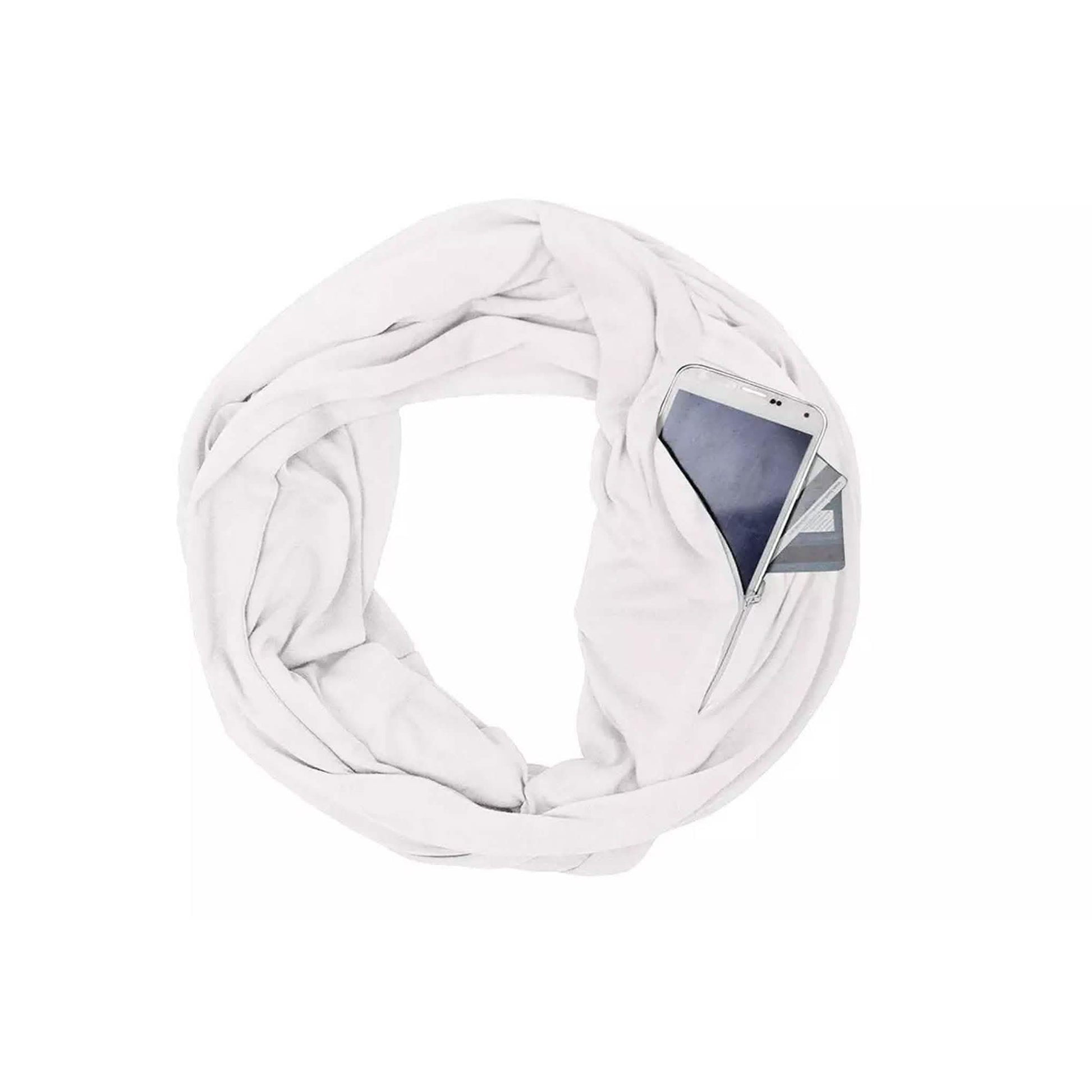 Women Lightweight Infinity Scarf With Pocket Loop Zipper DailySale