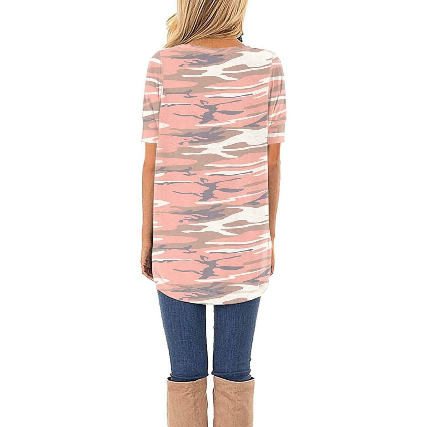 Women Long Sleeve Side Split Casual Loose Tunic Top DailySale