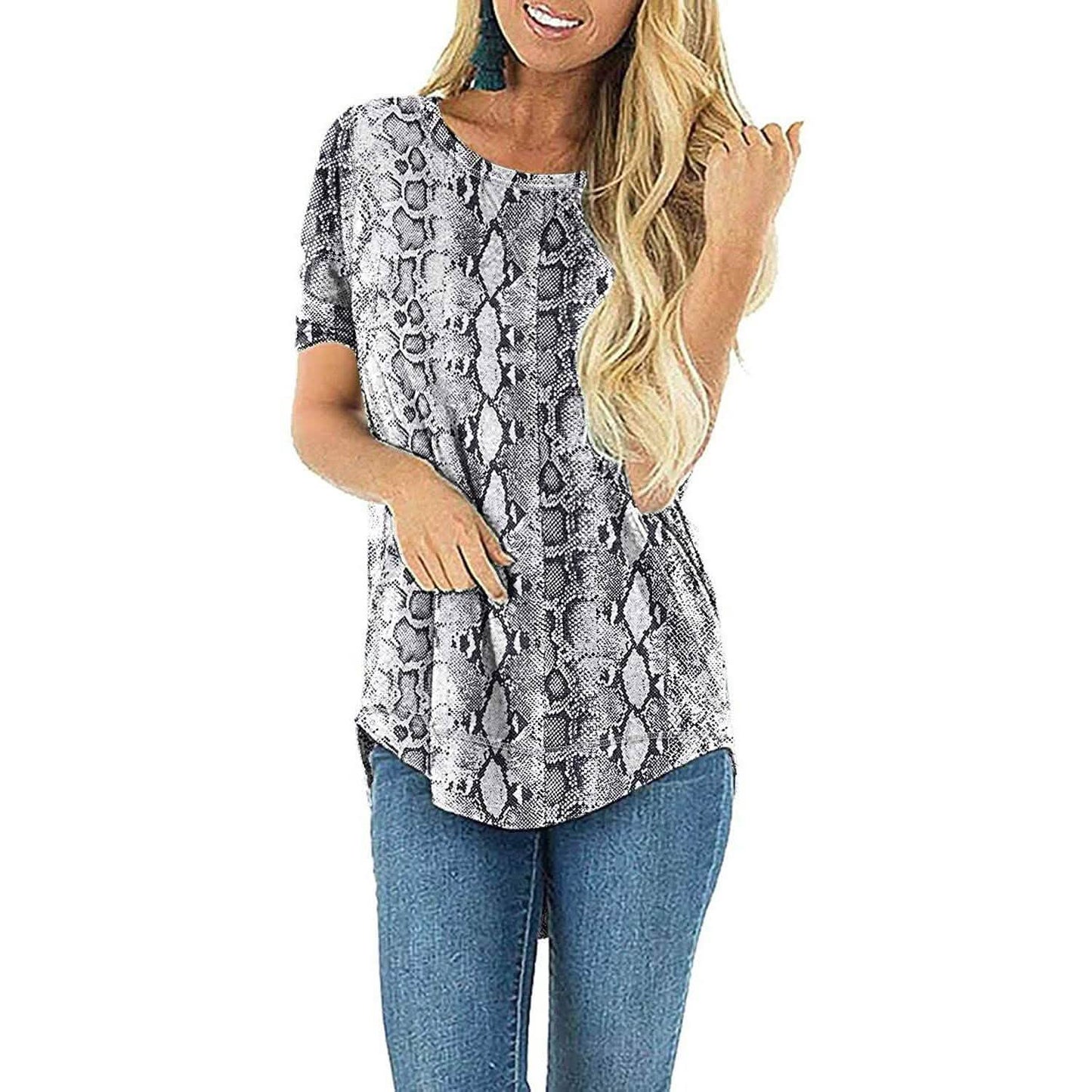 Women Long Sleeve Side Split Casual Loose Tunic Top DailySale