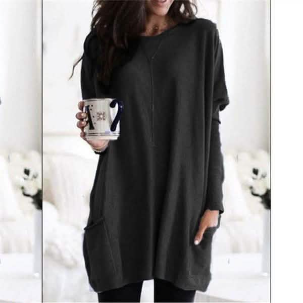 Women Long Sleeve Top Casual Pocket T-Shirt DailySale