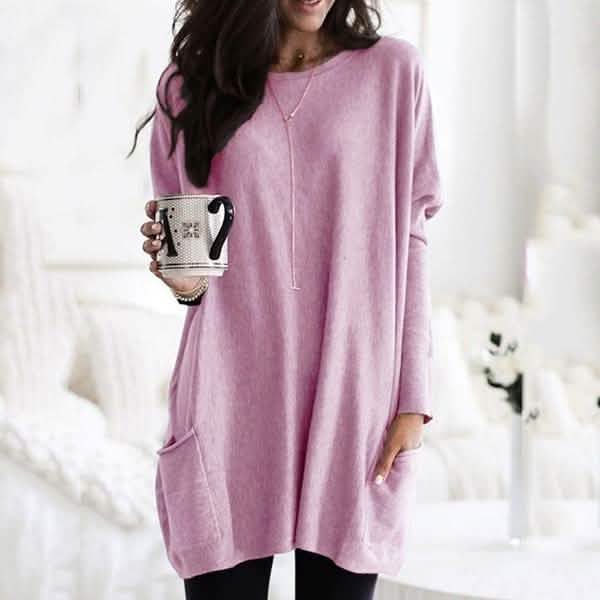 Women Long Sleeve Top Casual Pocket T-Shirt DailySale