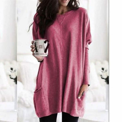 Women Long Sleeve Top Casual Pocket T-Shirt DailySale